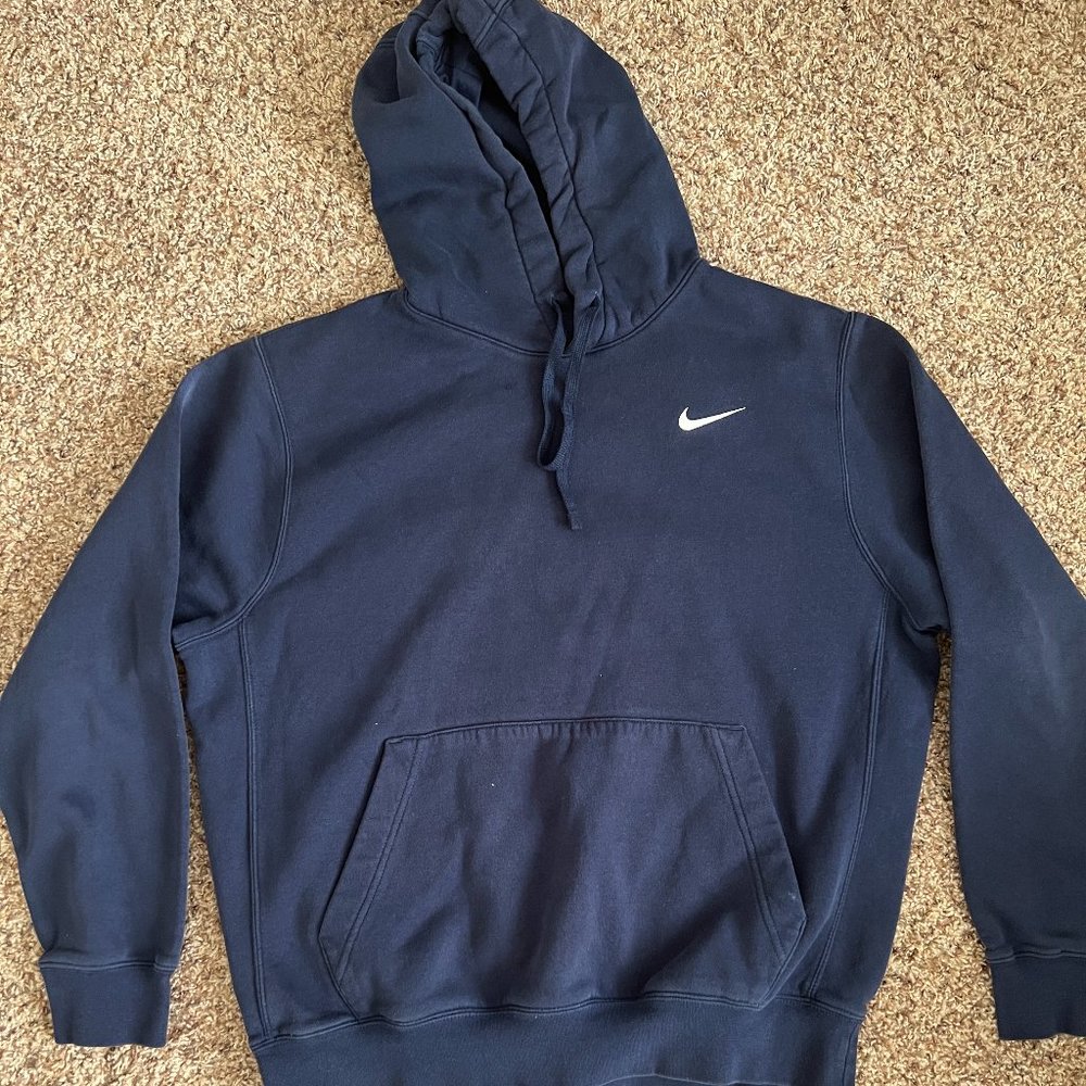 Nike Blue Hoodie Casual Sweatshirt Men Medium